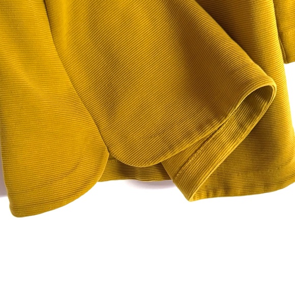Boden Women’s 1950s 1960s Style 3/4 Sleeve Mustard Yellow Ribbed Top Blouse - Picture 5 of 9